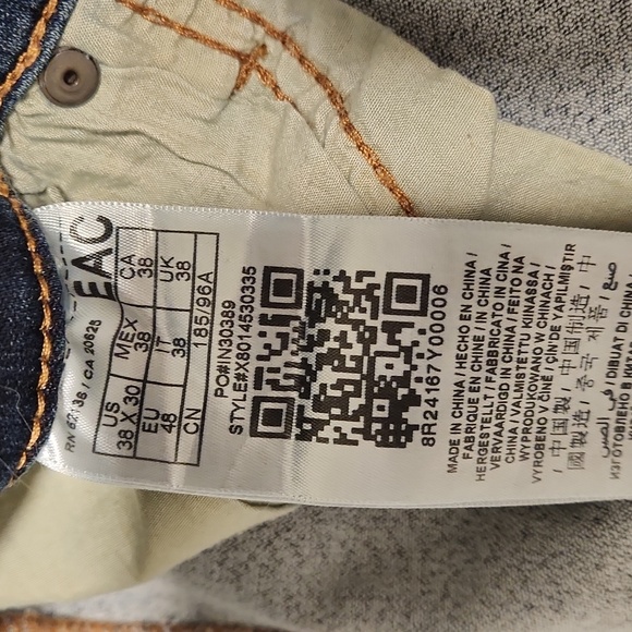 Guess~ Sammy Super Stretch Blue Jeans 38X30 - Picture 9 of 11